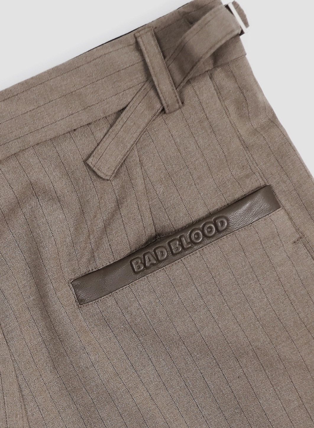 Japanese Brand BADBLOOD 101 Curved Slacks - Brown/Striped Size US 32 / EU 48 - 4 Thumbnail