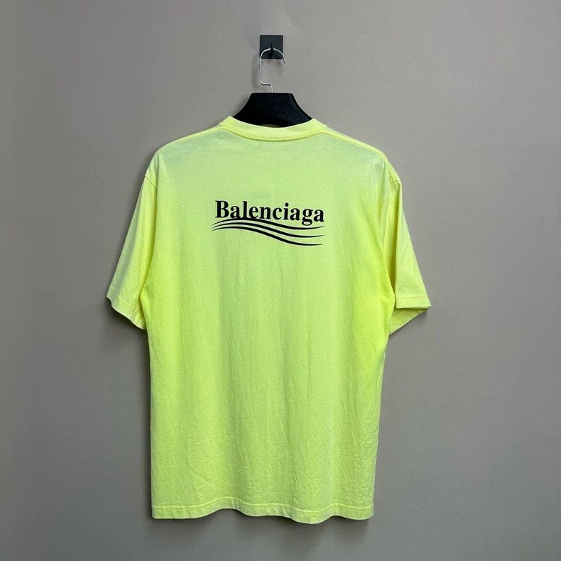 Balenciaga Balenciaga Neon Yellow Wave Short Sleeve Size US XXS / EU 40 - 2 Thumbnail