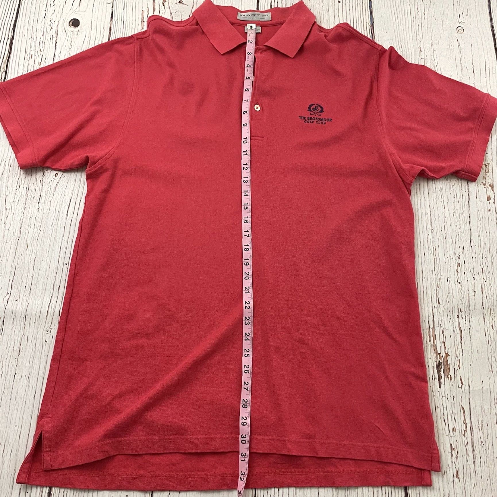 Vintage Martin Broadmoor Short Sleeve Golf Polo Shirt Men's L Pink Size US L / EU 52-54 / 3 - 6 Thumbnail