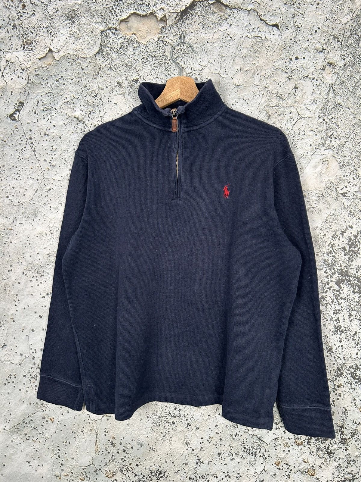 Polo Ralph Lauren Polo Ralph Lauren Half Zip Navy Sweatshirt 90s Premium Size US S / EU 44-46 / 1 - 1 Thumbnail