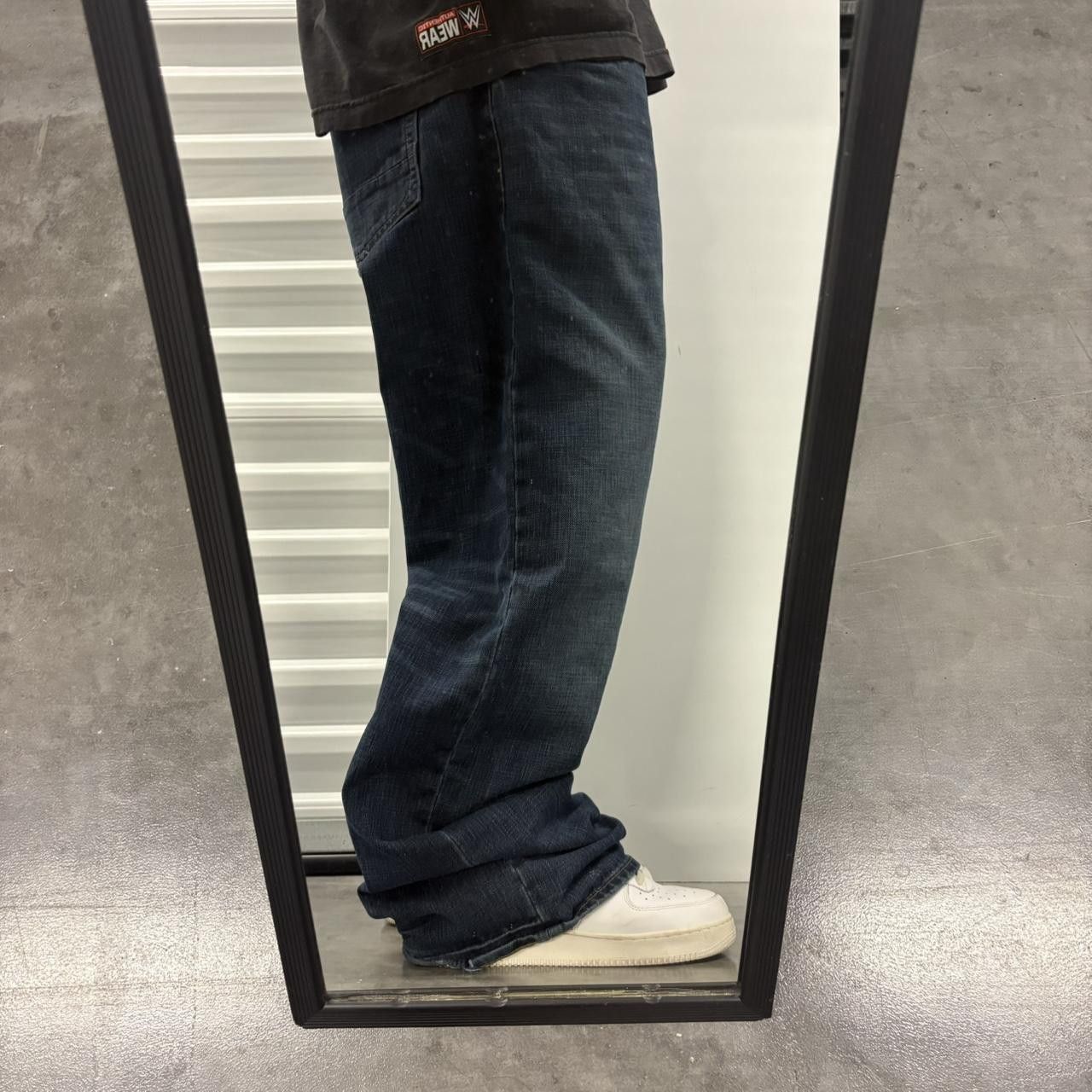 Old Navy Crazy Vintage Y2K/2000s Baggy Loose Old Navy Streetwear Skater Style Dark Blue Wash Denim Jeans! Size US 38 / EU 54 - 2 Thumbnail