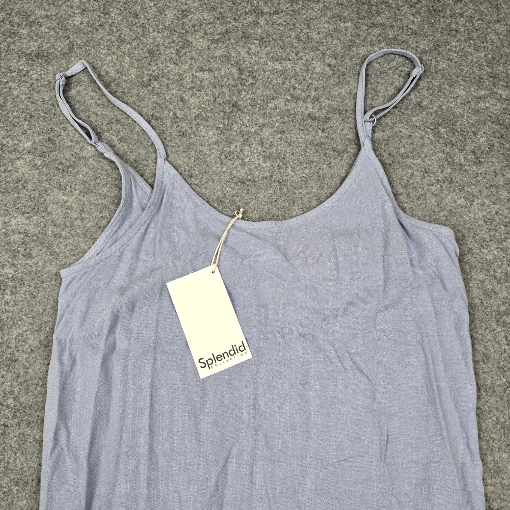 Splendid Splendid Dress Womens XS Blue Linen Blend Slip Sundress Adjustable Straps New Size XS / US 0-2 / IT 36-38 - 2 Thumbnail