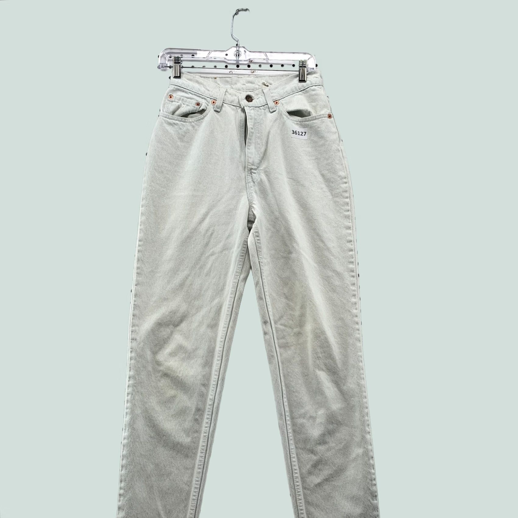 Levi's VINTAGE Levi's Jeans 532 Denim White Striped Tapered Womens 27x32 90s USA Size 30" / US 8 / IT 44 - 1 Thumbnail