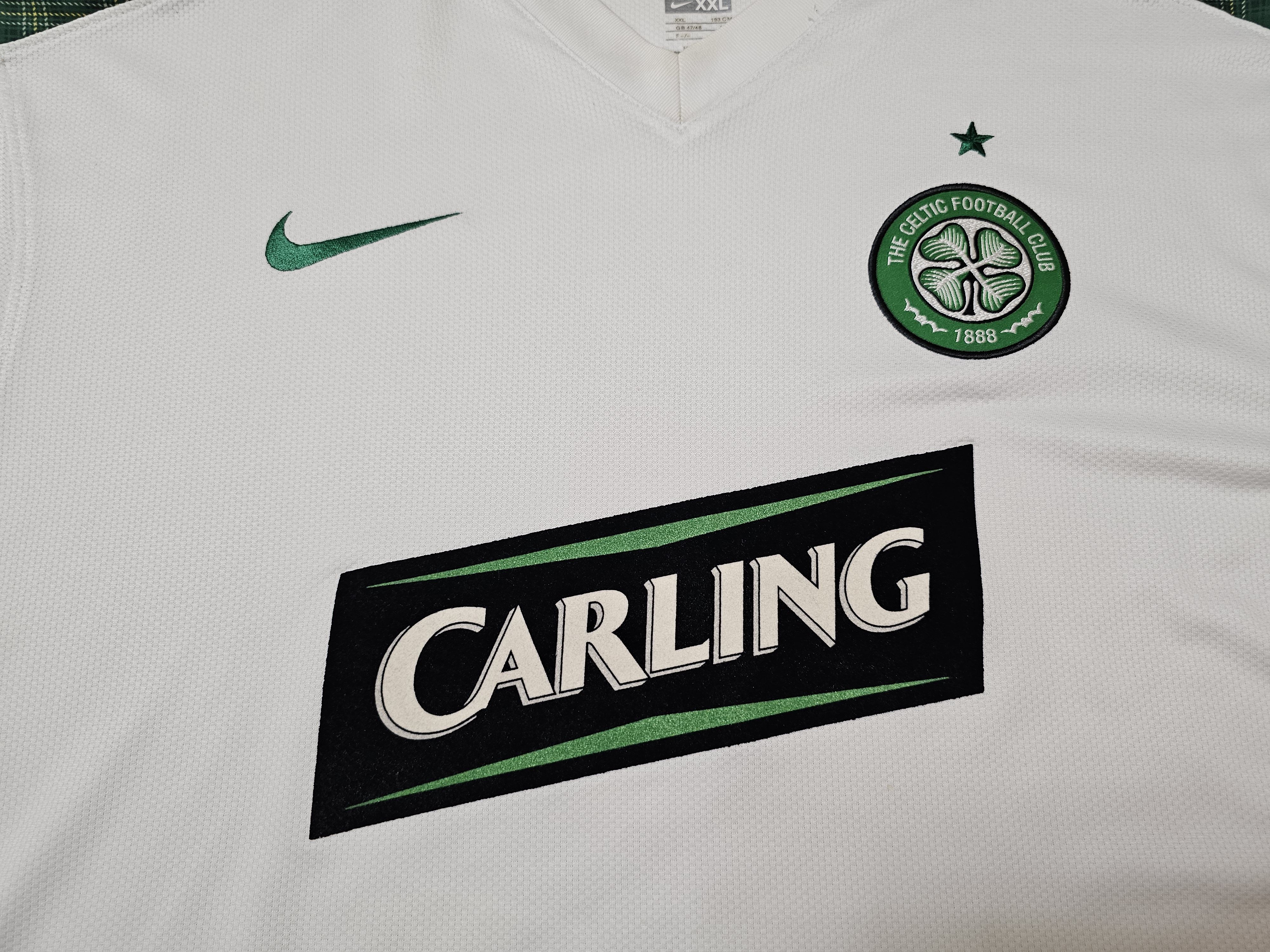 Nike CELTIC 2009 2010 THIRD WHITE FOOTBALL SHIRT SOCCER JERSEY Size US XXL / EU 58 / 5 - 3 Thumbnail