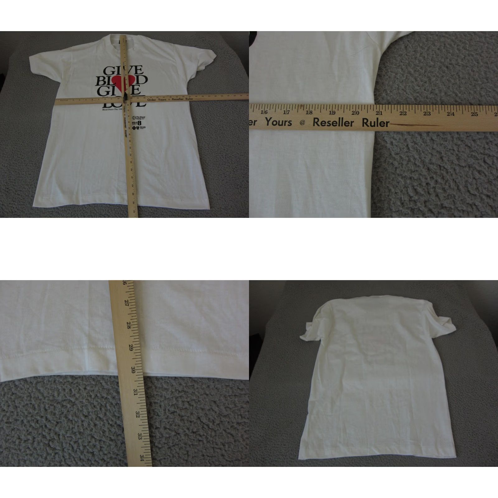 Vintage VINTAGE Screen Stars Shirt Mens Large White Give Blood Donar 90s Single Stitch Made in USA Size US L / EU 52-54 / 3 - 8 Thumbnail