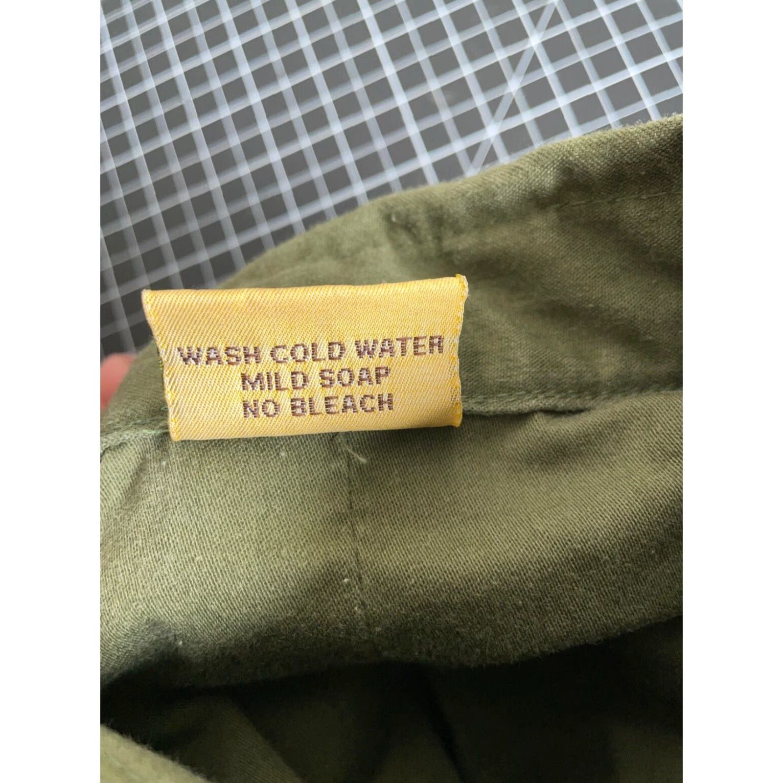 IDEA VINTAGE Ideal Shooting Shirt Men XL Green Brown Twill Canvas Shoulder Elbow Patches 80s USA Mens Size US XL / EU 56 / 4 - 7 Thumbnail