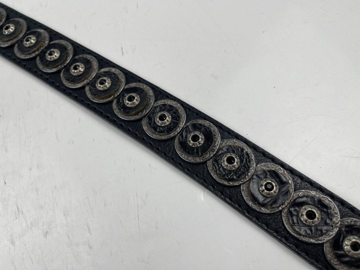 Japanese Brand rare design made in italy studded leather belt tc36 Size 36 - 4 Thumbnail