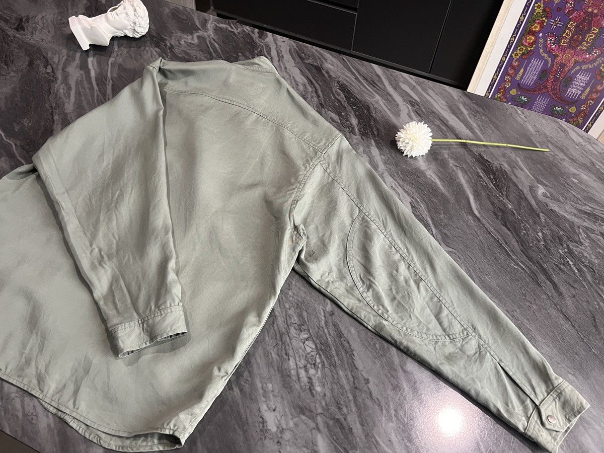 SLY SLY : Asymmetrical Ivory Green Shirt Size US M / EU 48-50 / 2 - 2 Thumbnail