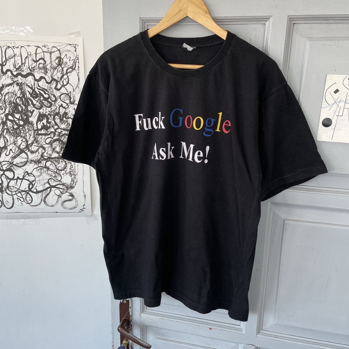 Vintage Vintage” F”ck Google Ask Me” distressed humor t shirt Size US L / EU 52-54 / 3 - 2 Thumbnail