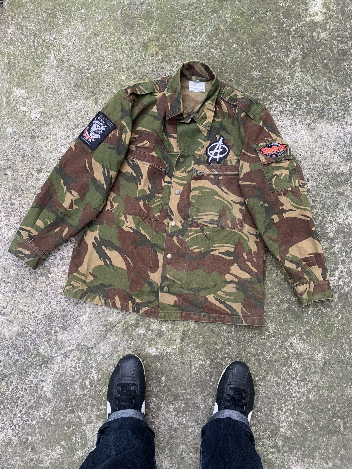 Other Custom Camo Punk Jacket w/ Patches MARQUARDT + SCHULZ Size US L / EU 52-54 / 3 - 2 Thumbnail