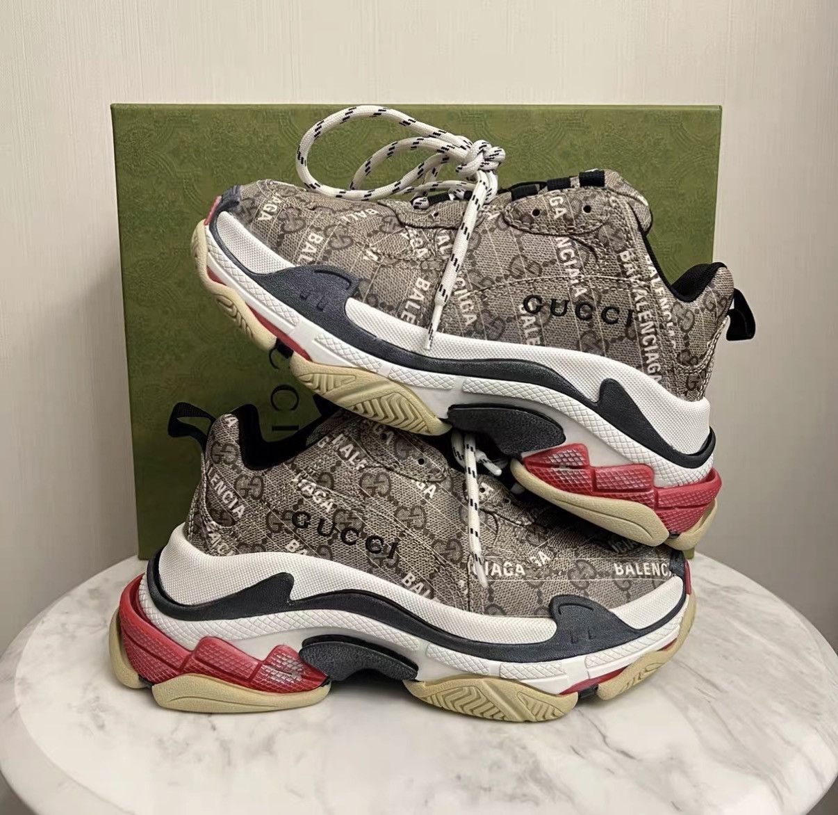 Balenciaga Balenciaga x Gucci Triple S Sneakers J42 Size US 6 / IT 36 - 4 Thumbnail