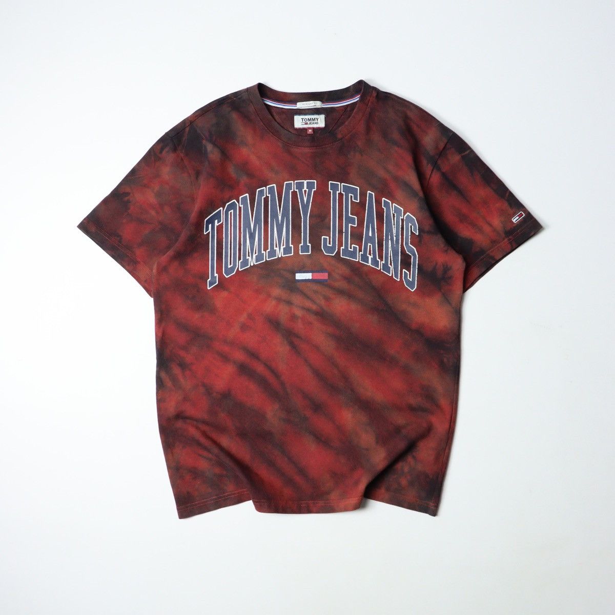 Tommy Jeans T-shirt Custom Tie-Dyed Y2K Vintage Hilfiger Tee