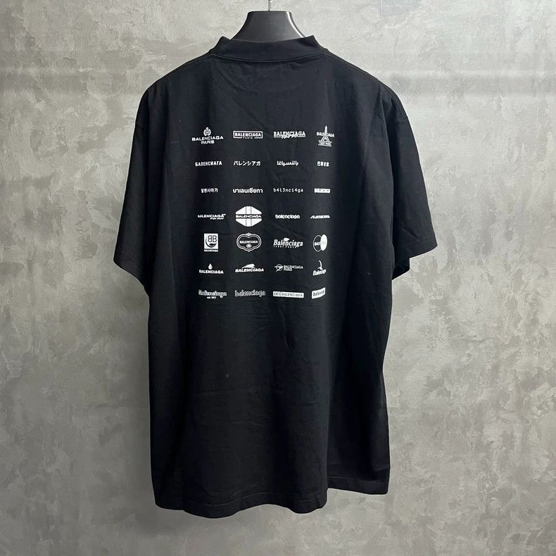 Balenciaga Balenciaga latest black letter logo printed loose short sle Size US M / EU 48-50 / 2 - 5 Thumbnail