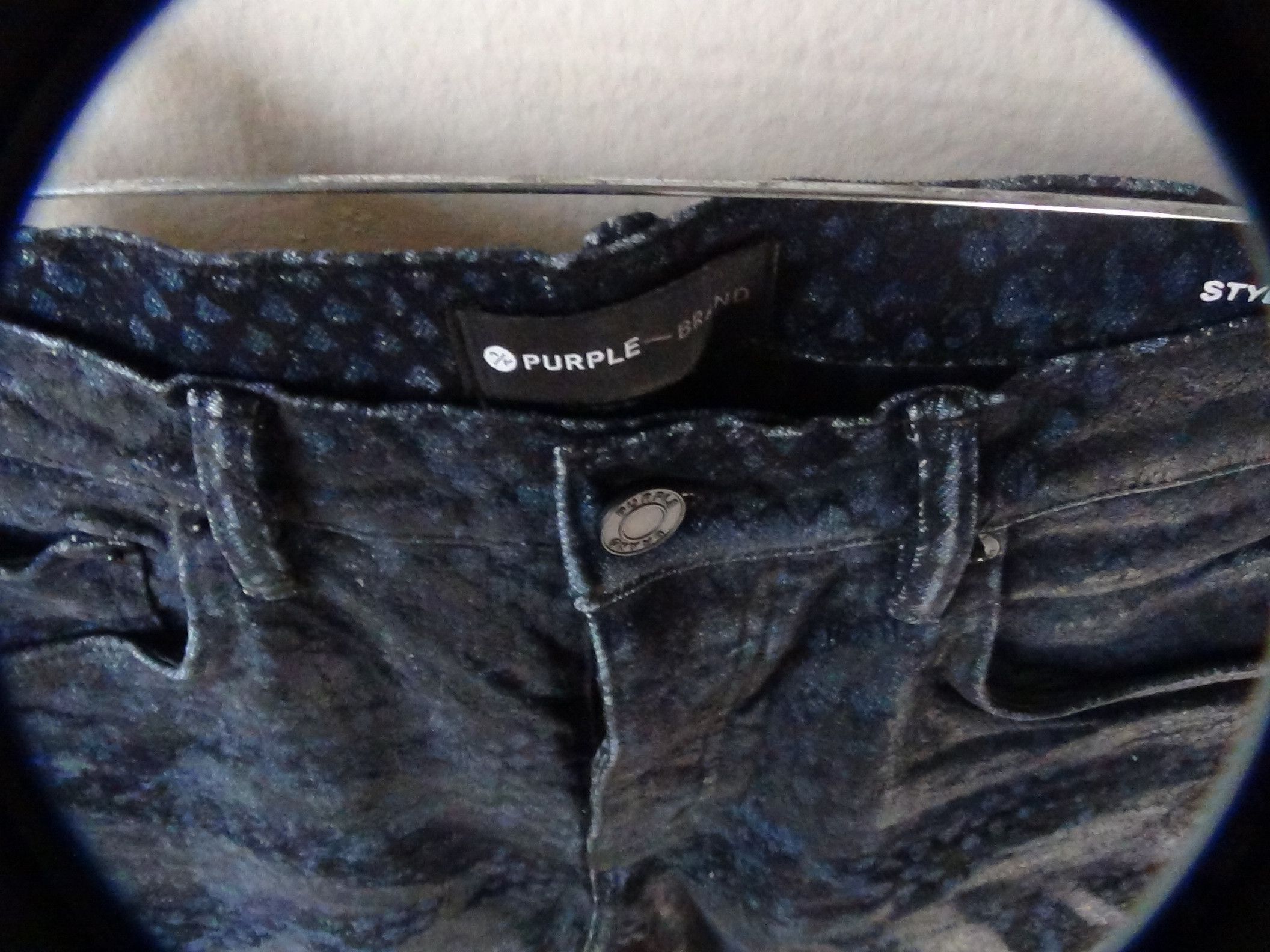 Purple Brand Rinsed Indigo Flocked Snake skinny jeans Size US 32 / EU 48 - 7 Thumbnail
