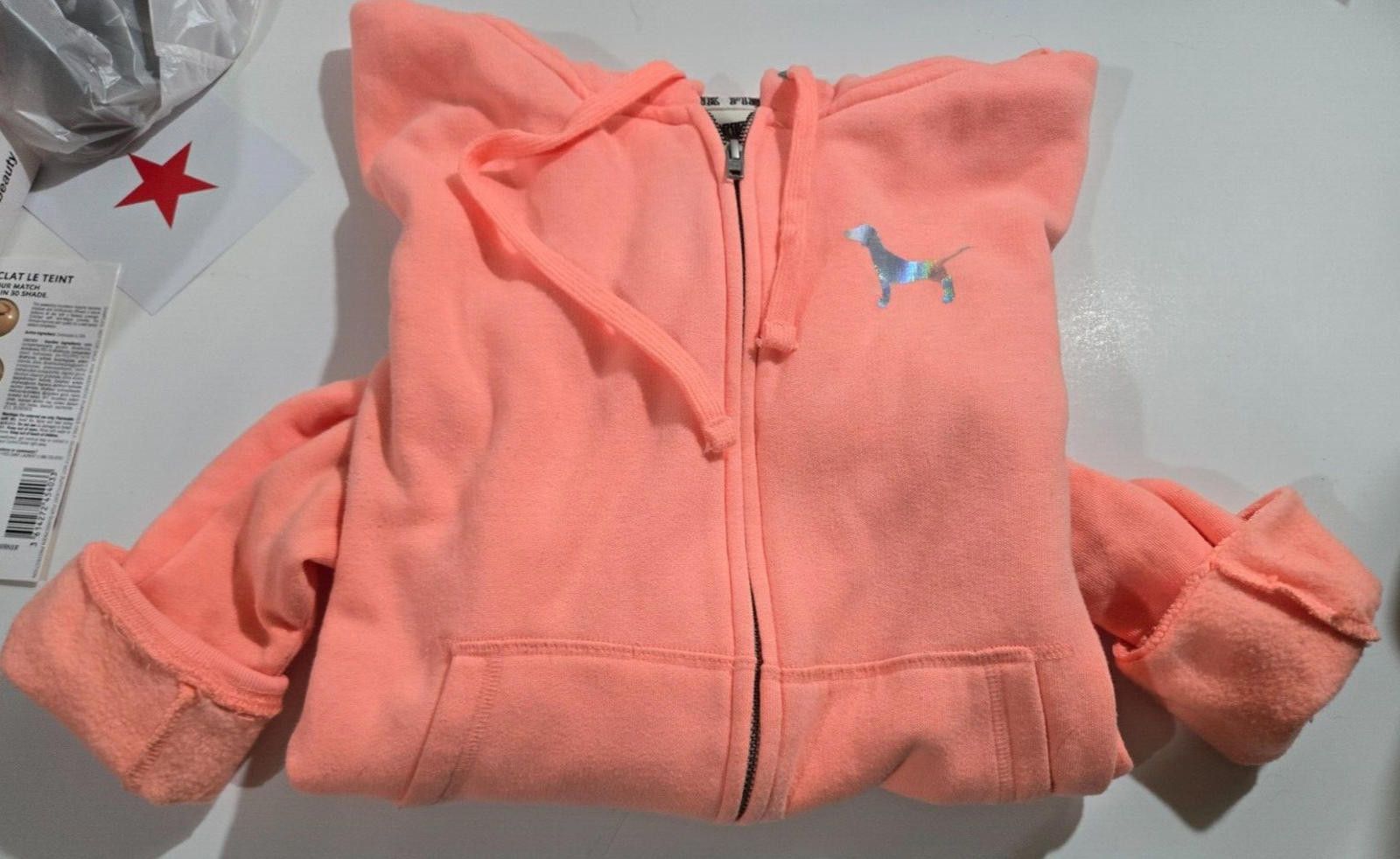 Designer Victoria's Secret PINK Metallic Full Zip Hoodie Size Large Size L / US 10 / IT 46 - 6 Thumbnail