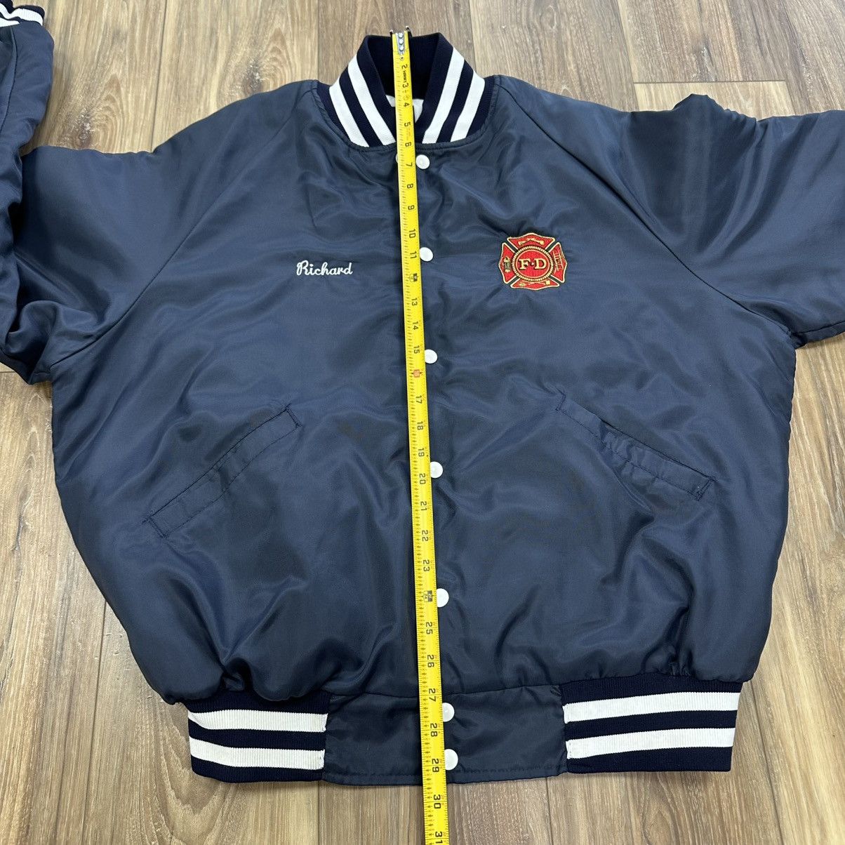 Vintage Butwin Chainstitched Fire Department Quilted Bomber Jacket Size US XL / EU 56 / 4 - 8 Thumbnail