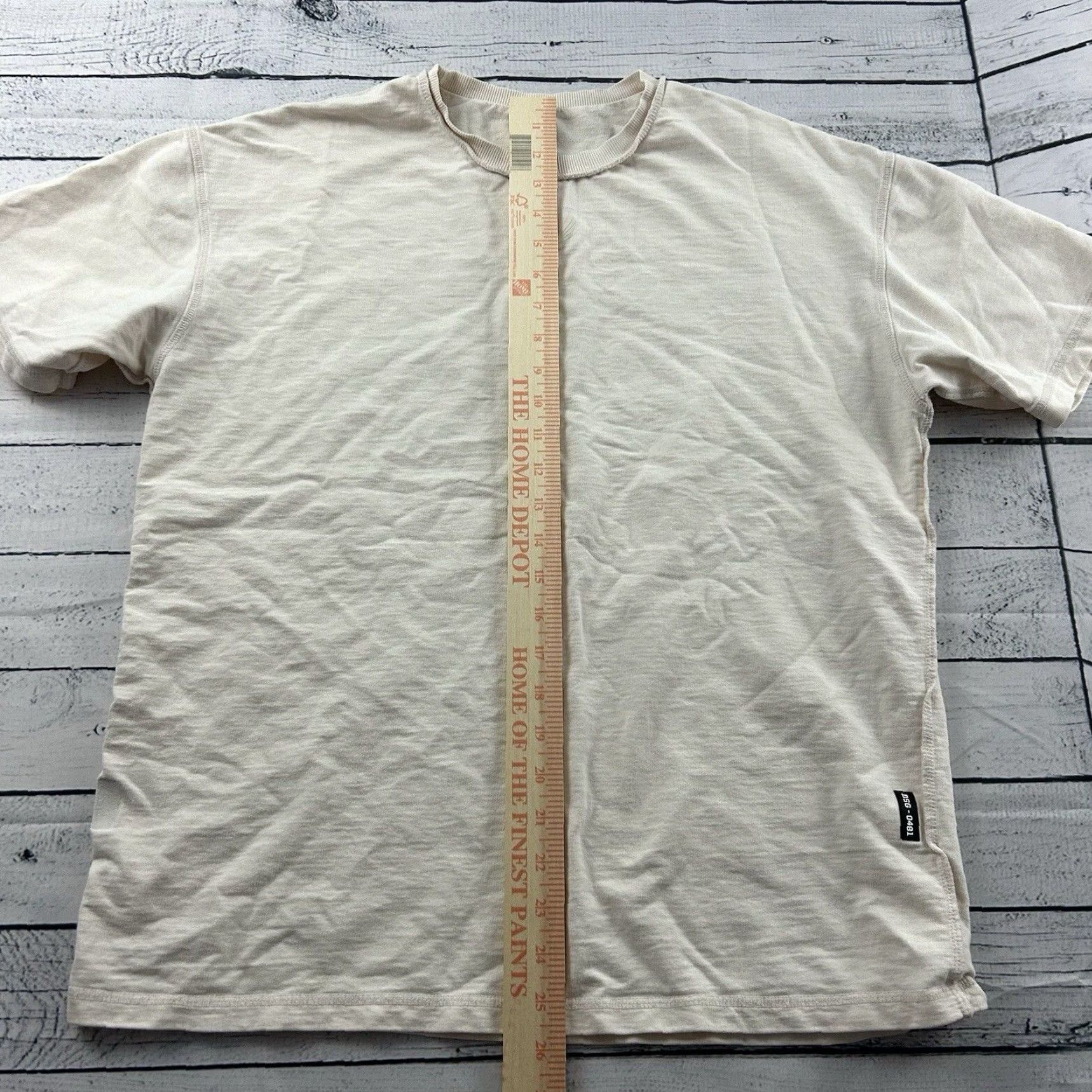ASRV ASRV Short Sleeve T-Shirt Men's M Ivory Cream Shirt Size US M / EU 48-50 / 2 - 4 Thumbnail