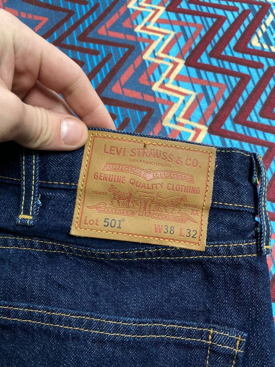 Levi's vintage blue jeans Levi's 501 crazy Y2K w38 streetwear Size US 38 / EU 54 - 4 Thumbnail