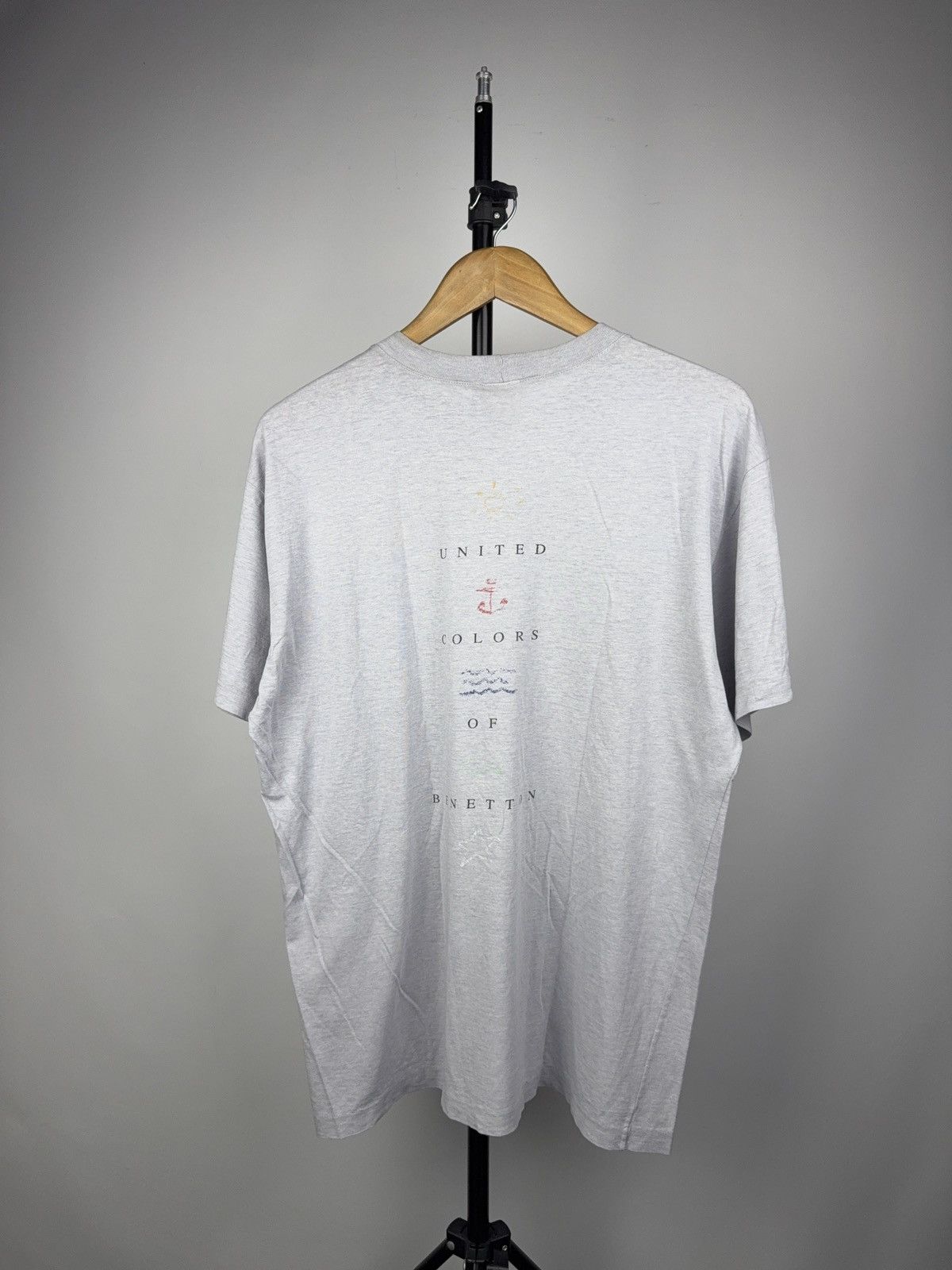 RARE Retro Benetton Made in Italy 90s Double sided Logo Tee