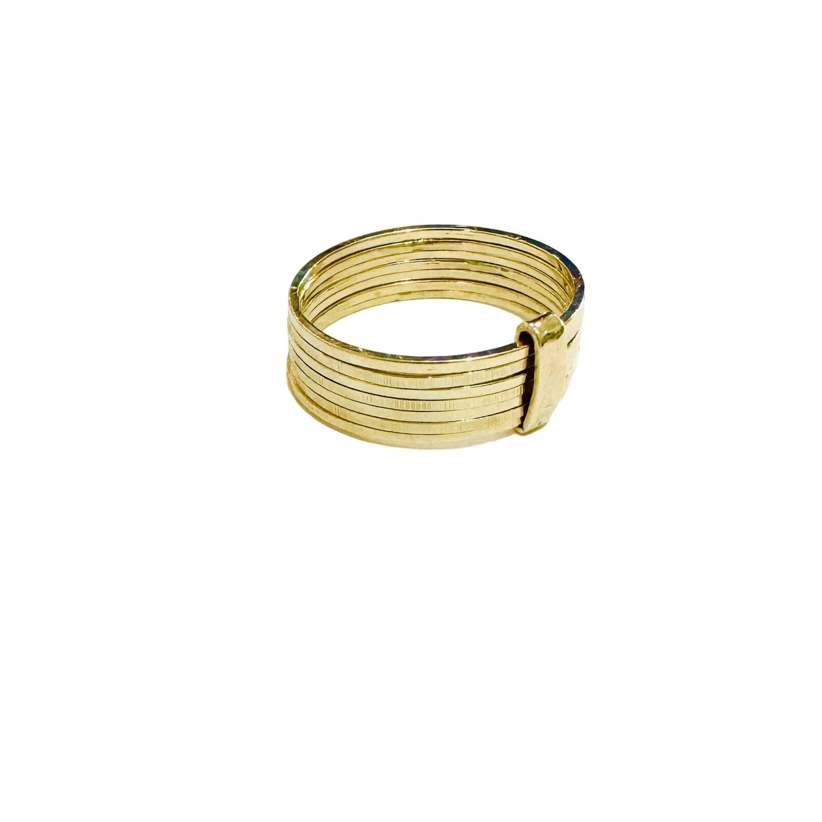 Other 3g Vintage Solid 10k Yellow Gold Statement Ring Stack Size 7 Size ONE SIZE - 4 Thumbnail