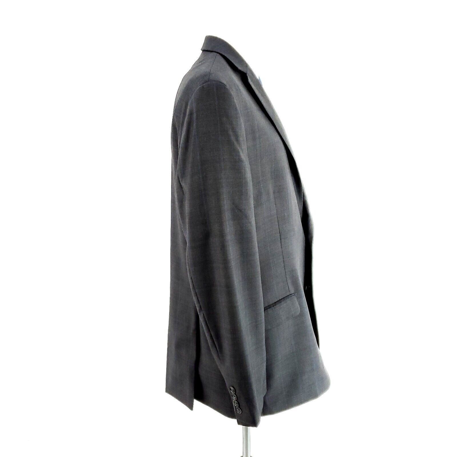 Calvin Klein Calvin Klein Wool 2 Button Blazer 44L Gray Sharkskin Size 44L - 6 Thumbnail