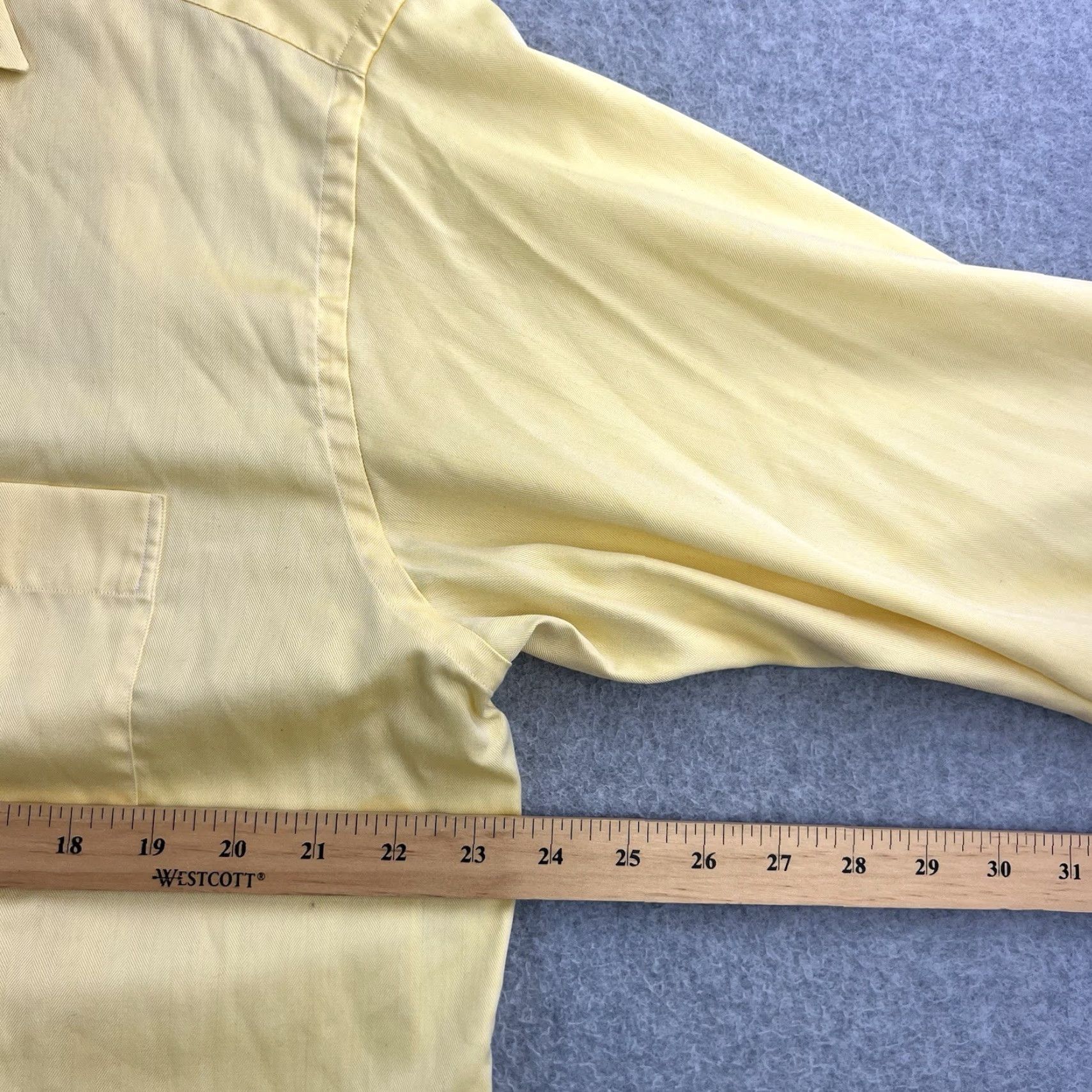 Eton Eton Dress Shirt Mens 16 Yellow Classic Long Sleeve Button Up Preppy Adult Shirt Mens Long Sleeve Yellow Color Casual Workwear 90s/style Size 42R - 2 Thumbnail