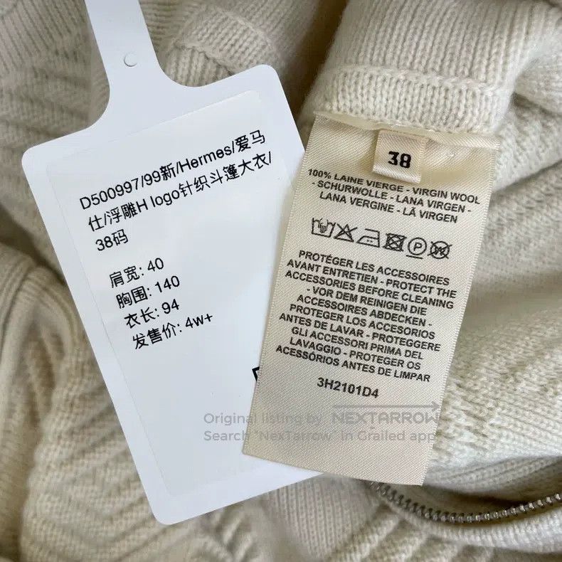 Hermes Hermes Relief H Logo Knit Cloak Coat Size XS / US 0-2 / IT 36-38 - 7 Thumbnail