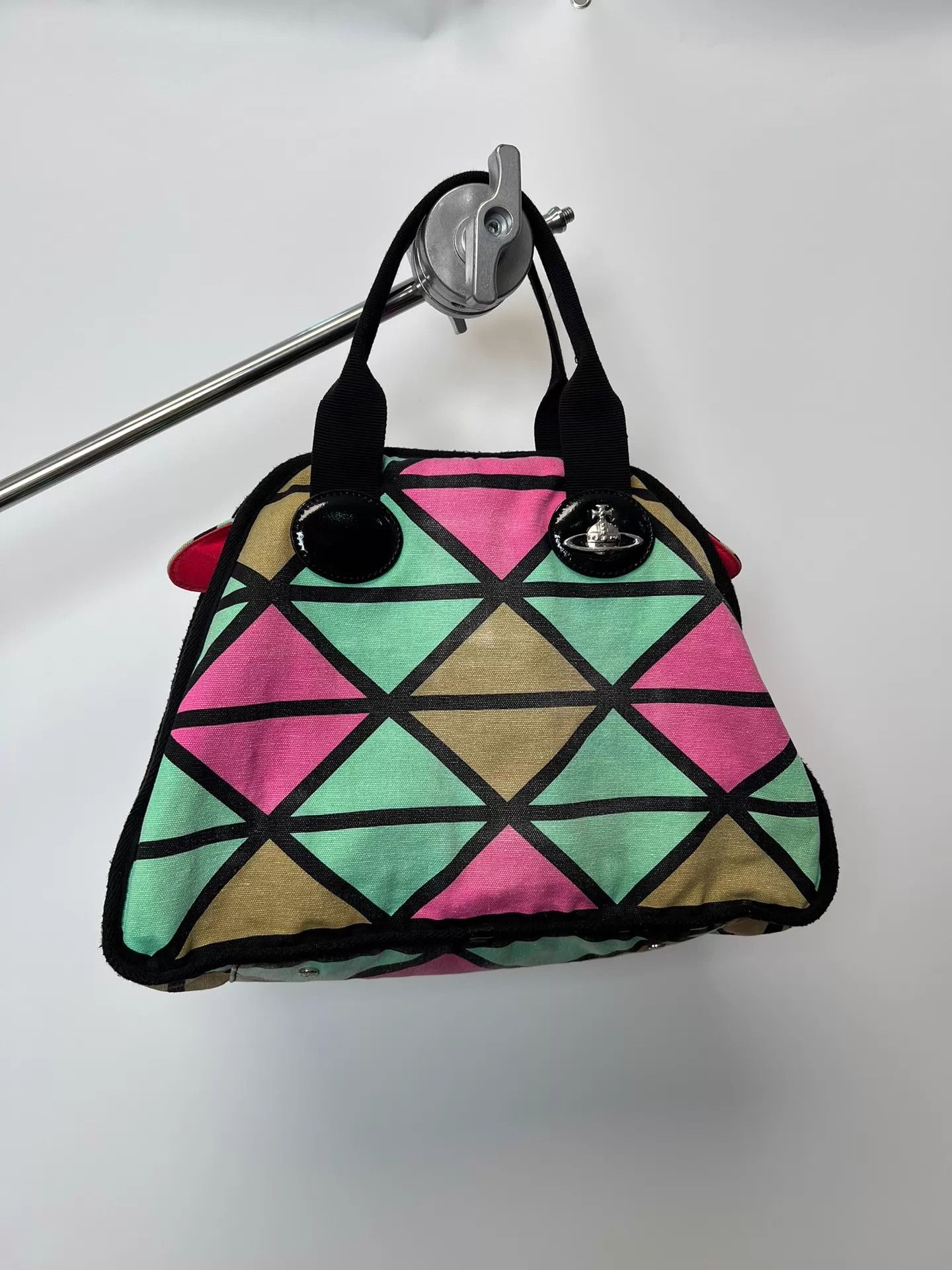 Vivienne Westwood Vivienne Westwood Colorblocked Washed Canvas Tote Retro Size ONE SIZE - 5 Thumbnail