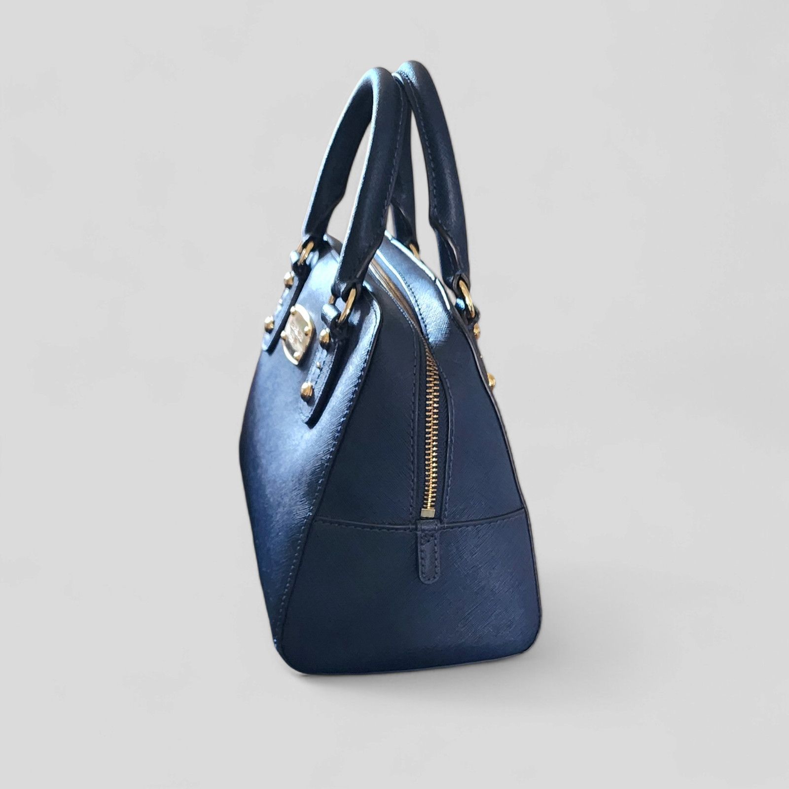 Michael Kors Michael Kors Satter Calf Navy Leather Small Satchel & wallet Size ONE SIZE - 9 Thumbnail