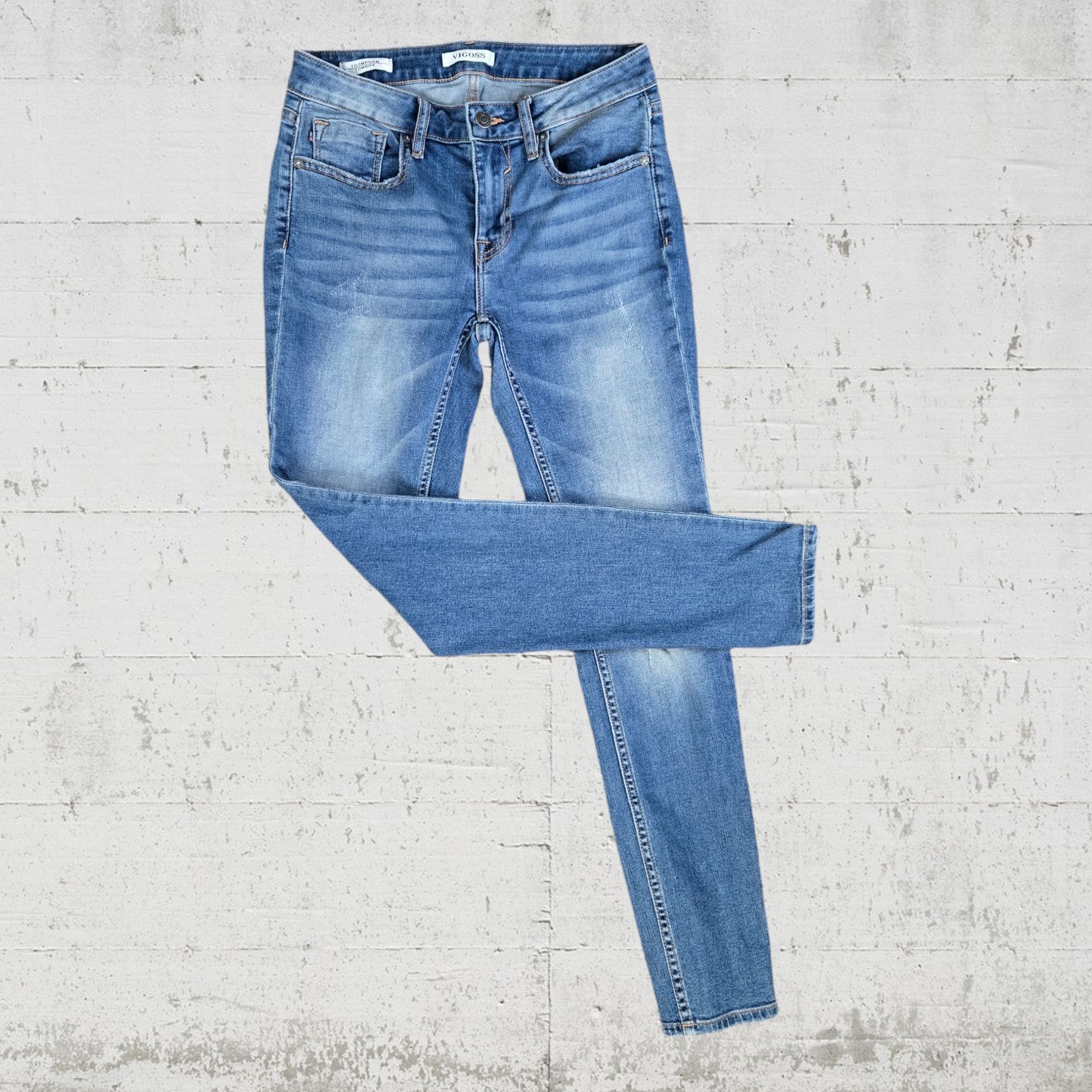Other Vigoss Medium Wash Distressed Tomboy Skinny Jeans Size 27 Size 27" / US 4 / IT 40 - 8 Thumbnail