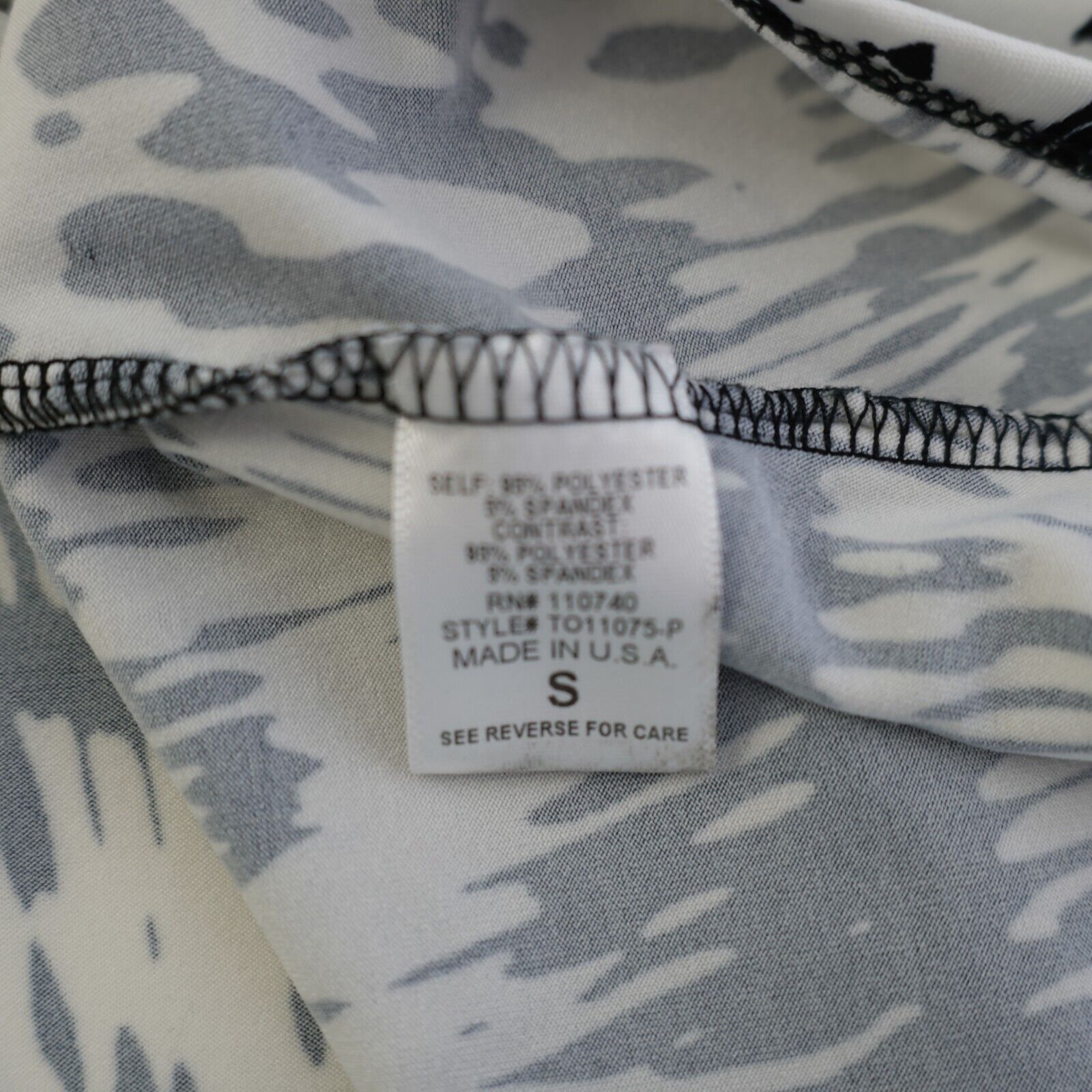 Designer Yuni Los Angeles Small Black White Keyhole Sleeveless Blouse Size S / US 4 / IT 40 - 7 Thumbnail