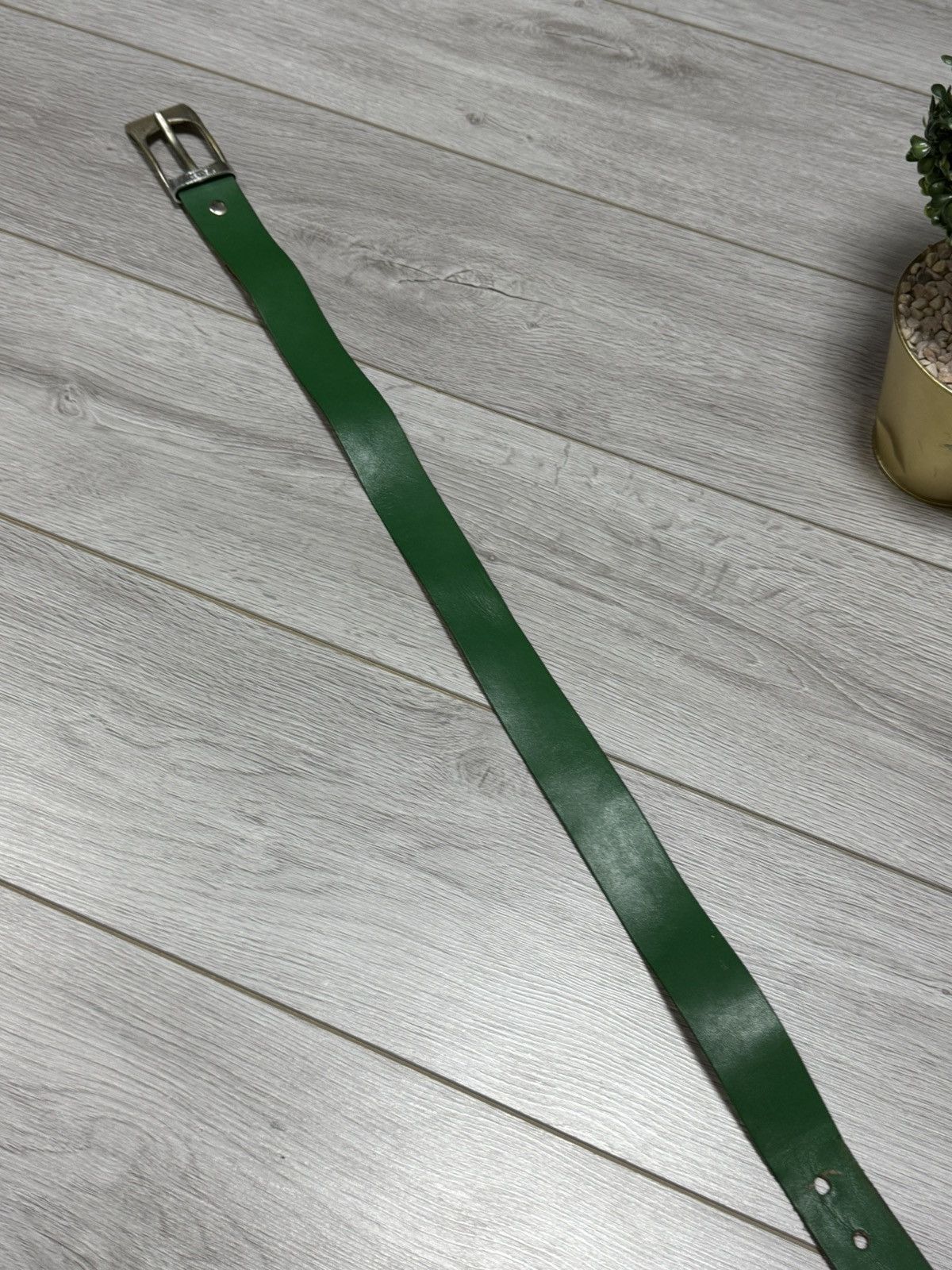 Levi's Levis RARE vintage all green avant-garde leather belt eb0 Size ONE SIZE - 6 Thumbnail