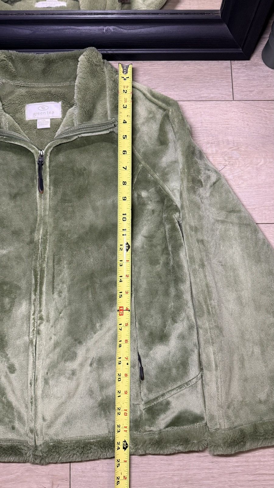 Polo Ralph Lauren Y2K 2000s Green Tea Olive Green Fur Lined Zip Up Fleece Size L / US 10 / IT 46 - 3 Thumbnail