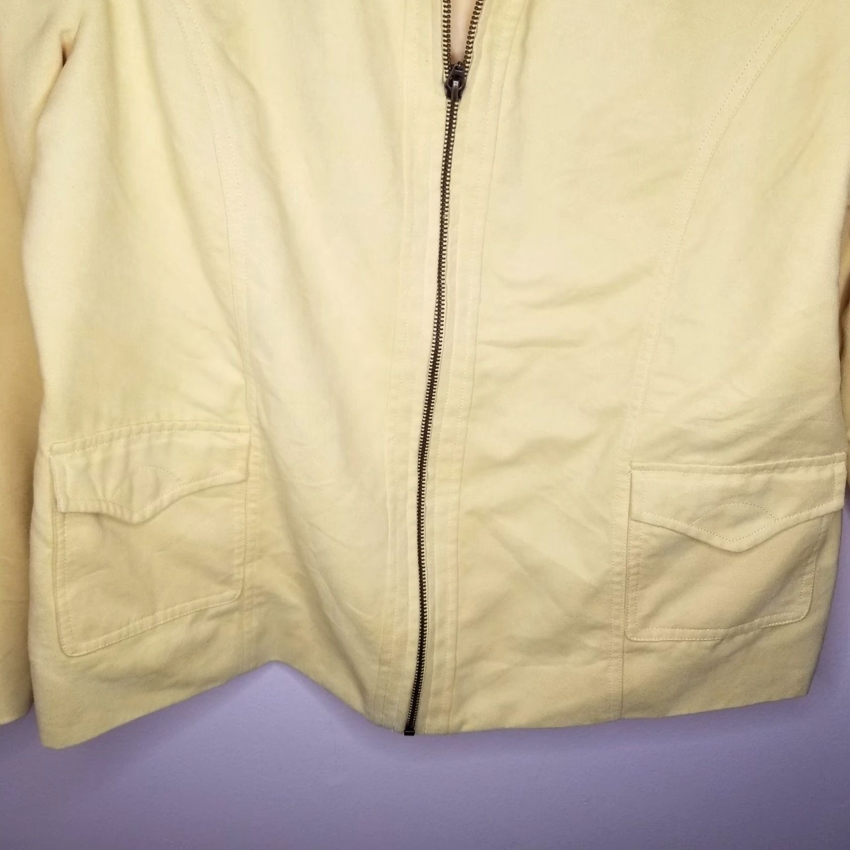 Vintage Tanjay Womens Yellow Full Zip Jacket Size 14 Size XL / US 12-14 / IT 48-50 - 2 Thumbnail