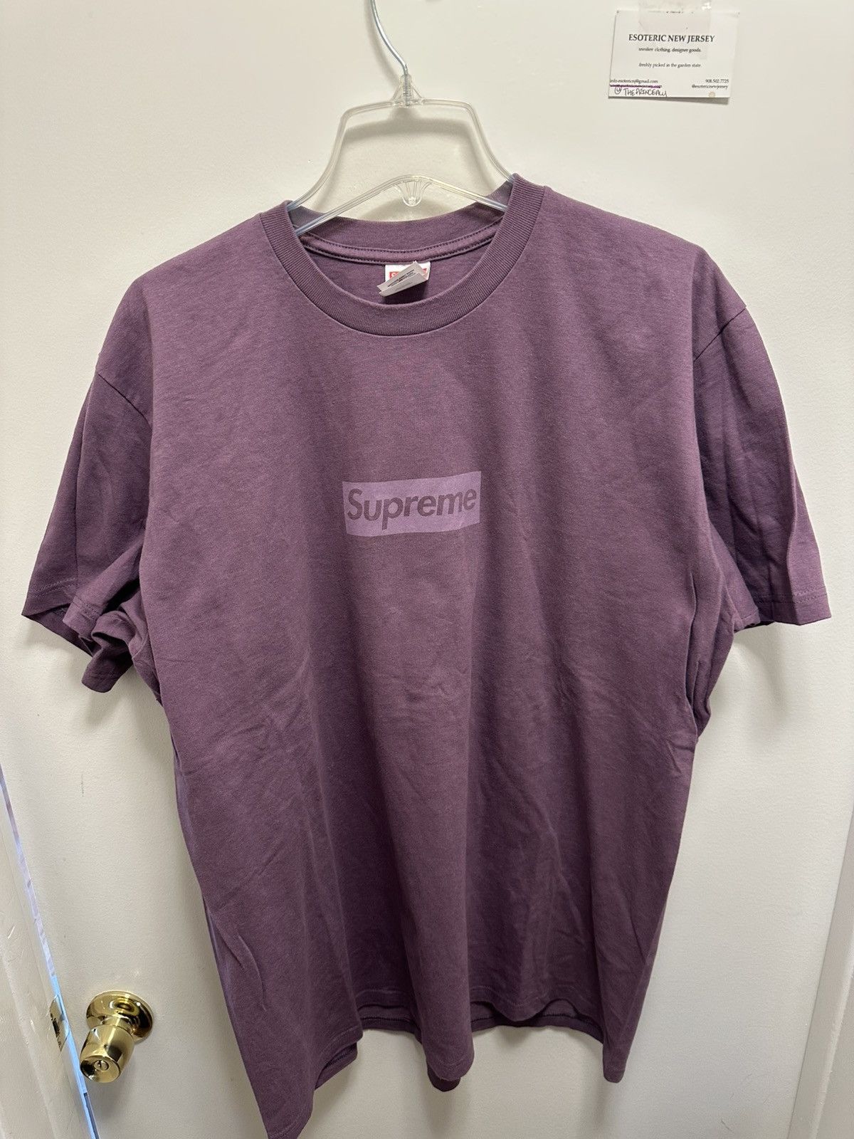 Supreme Supreme Tonal Box Logo Tee Dusty Purple XL | Grailed 
