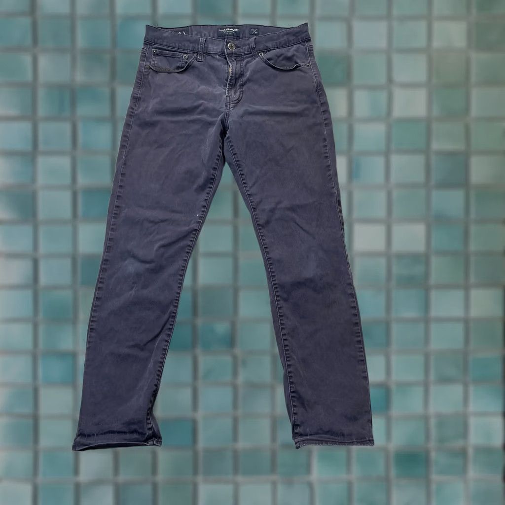 Lucky Brand Lucky Brand Jeans Slim Straight 31x30 Denim Cotton Blue 5-Pocket Mens Jeans 121 City Preppy Distinctive Logo Button Zipper Size US 31 - 1 Thumbnail
