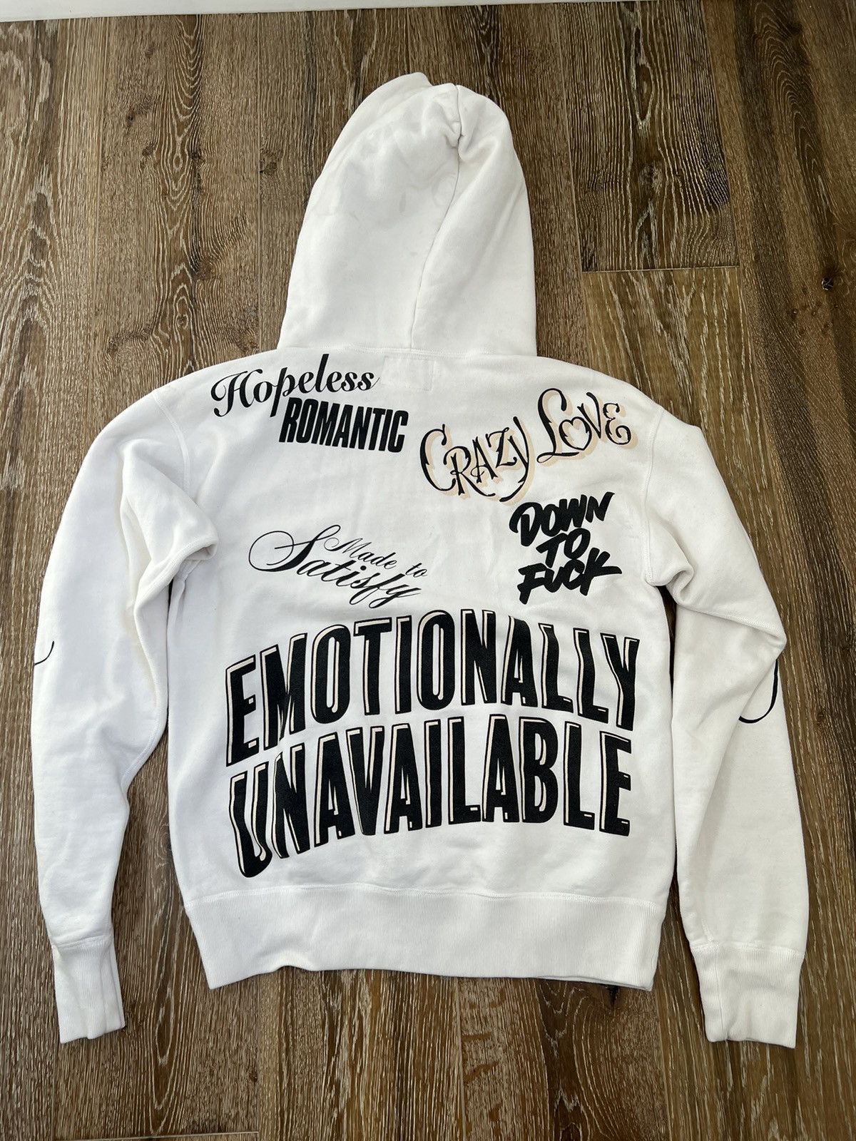 Buy Emotionally Unavailable Heart Logo Hoodie 'Black' - EU
