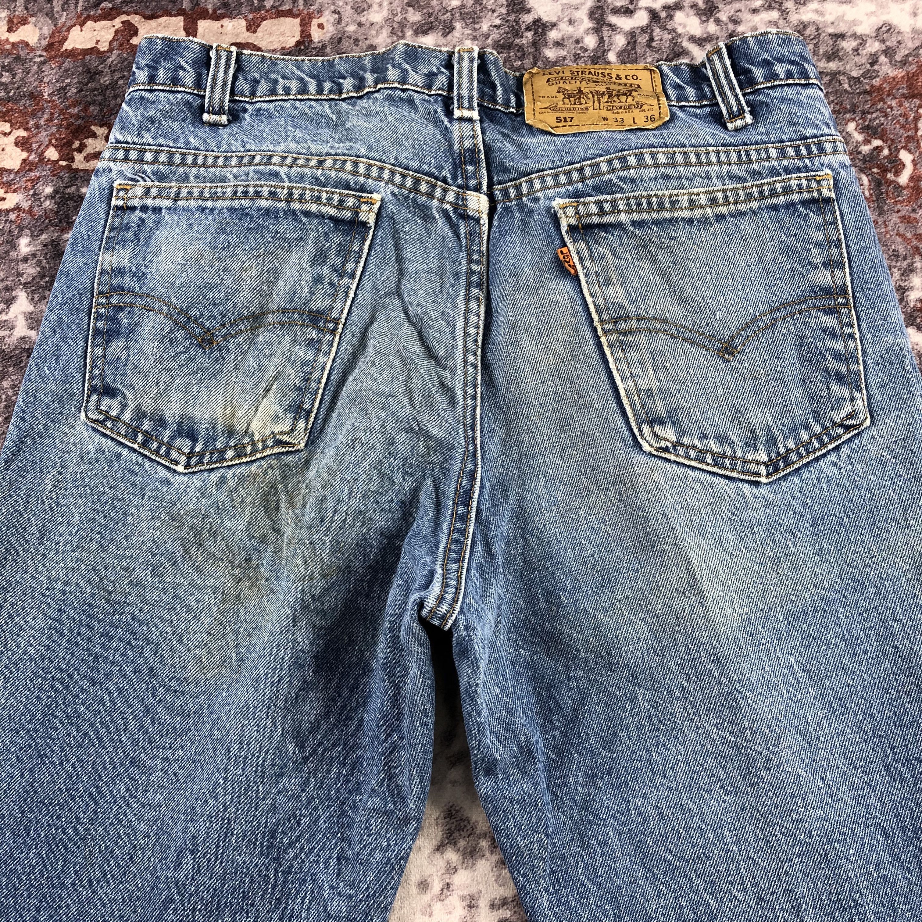 Levi's Vintage 90s Blue Wash Levis 517 Flare Jeans-JM3081 Size US 32 / EU 48 - 5 Thumbnail