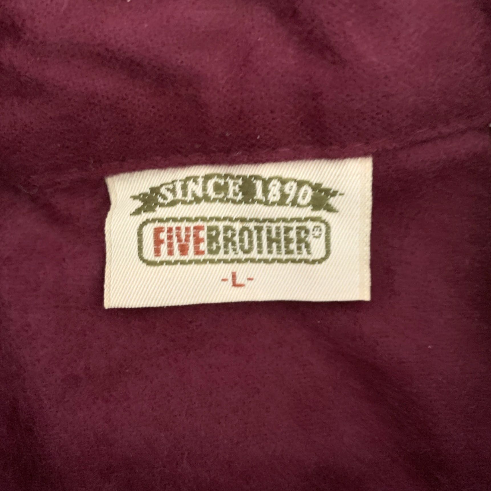 Vintage VINTAGE Five Brother Chamois Shirt Mens Large Heavyweight Flannel Wine USA NEW Size US L / EU 52-54 / 3 - 5 Thumbnail