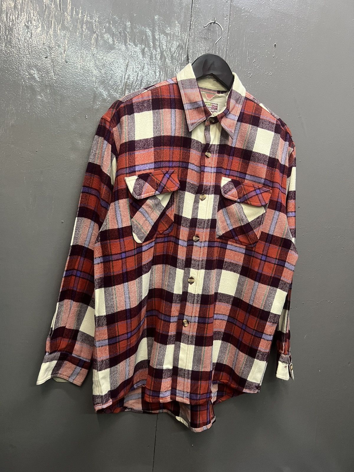 Vintage Vintage Bright Light Flannel Shirt Size US L / EU 52-54 / 3 - 3 Thumbnail