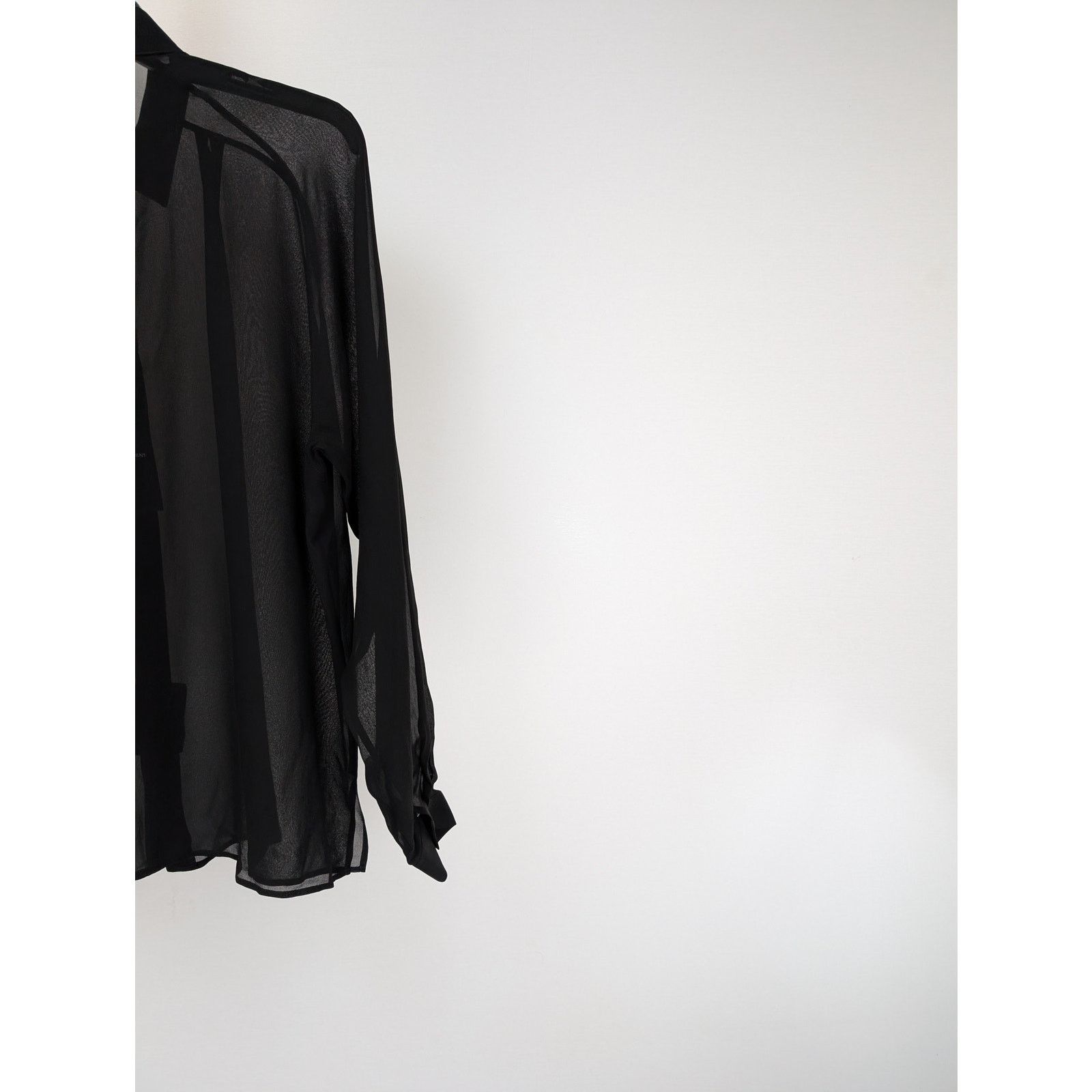 Saint Laurent Paris o1rshd1 Chemise Detail Ragla Georgette De Soie Lavee Shirt Size US M / EU 48-50 / 2 - 8 Thumbnail
