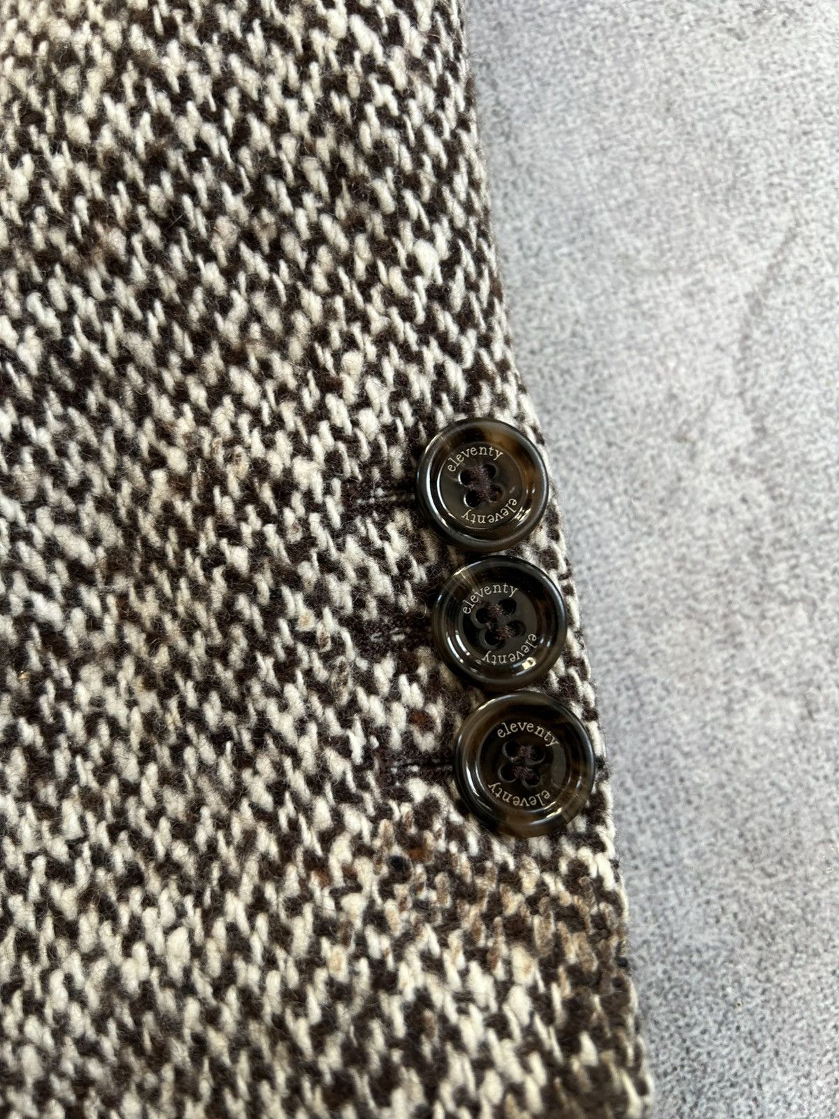 Eleventy Eleventy Men’s Double Breasted Wool Tweed Coat Italy Size 46 Size US M / EU 48-50 / 2 - 9 Thumbnail