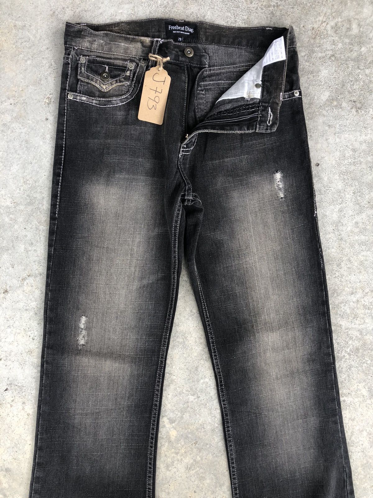 If Six Was Nine Japanese Freebeat Flared Jeans Distressed Jeans Size US 31 - 3 Thumbnail