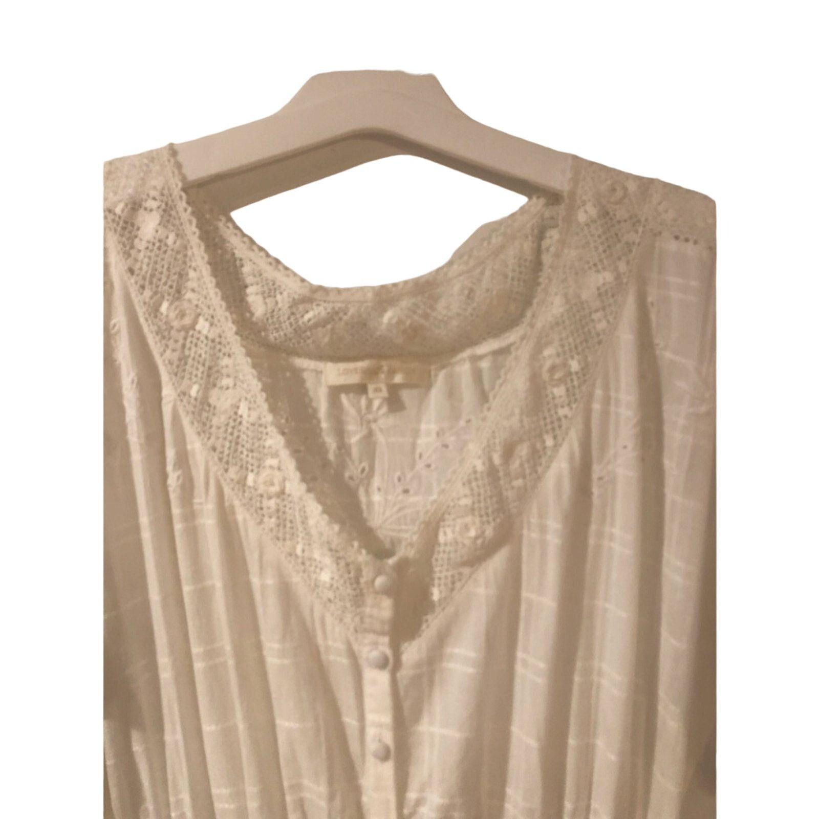 LoveShackFancy Love shack fancy white lace embroidered dress. Size XS / US 0-2 / IT 36-38 - 4 Thumbnail