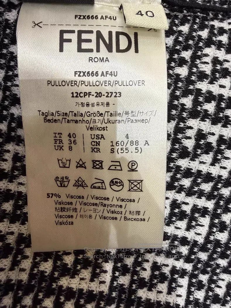 Fendi Fendi Black and White Logo Knit Vest Size XS / US 0-2 / IT 36-38 - 6 Thumbnail