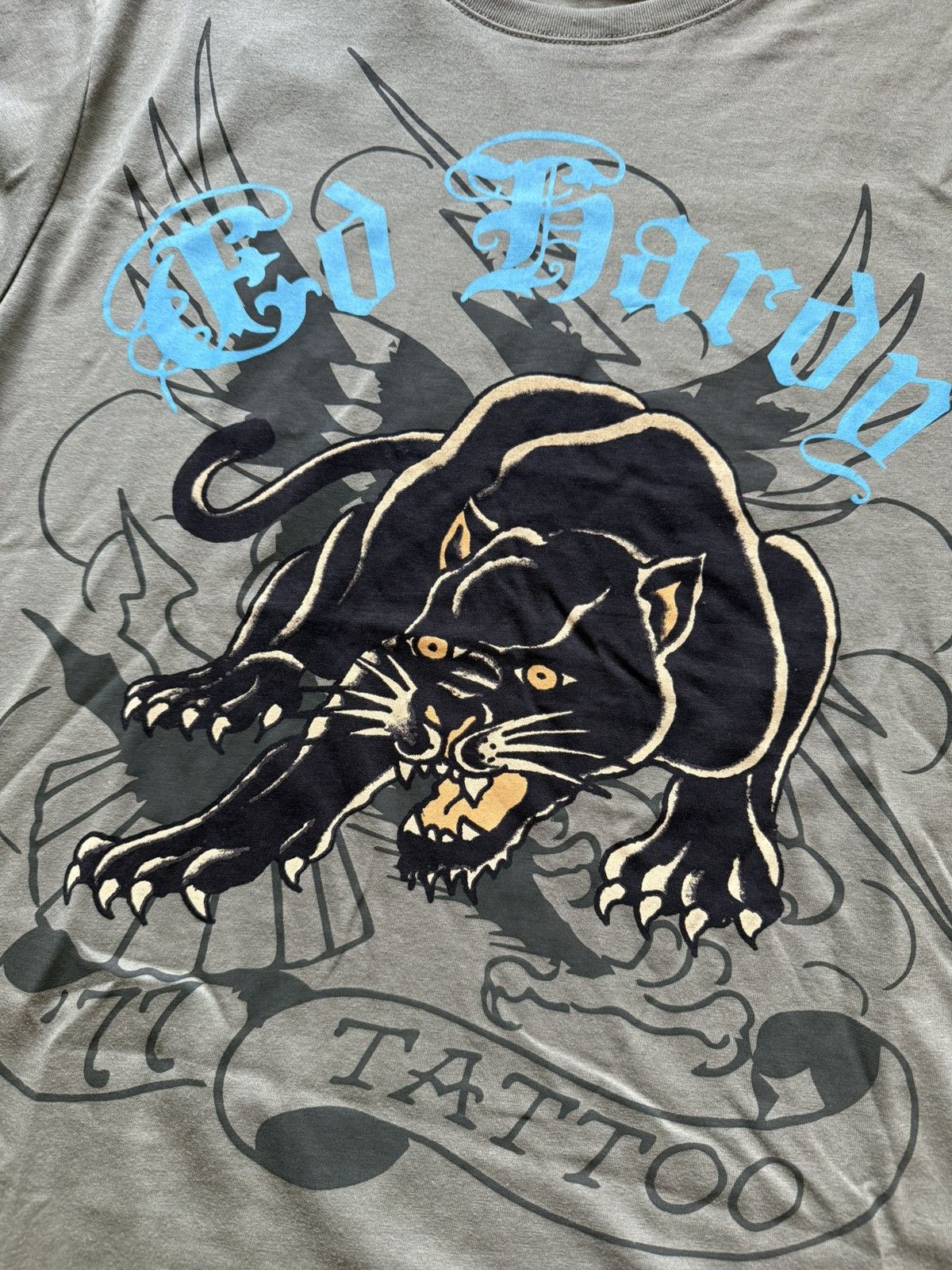 Ed Hardy Ed Hardy Olive Green Panther Tee Size US L / EU 52-54 / 3 - 2 Thumbnail