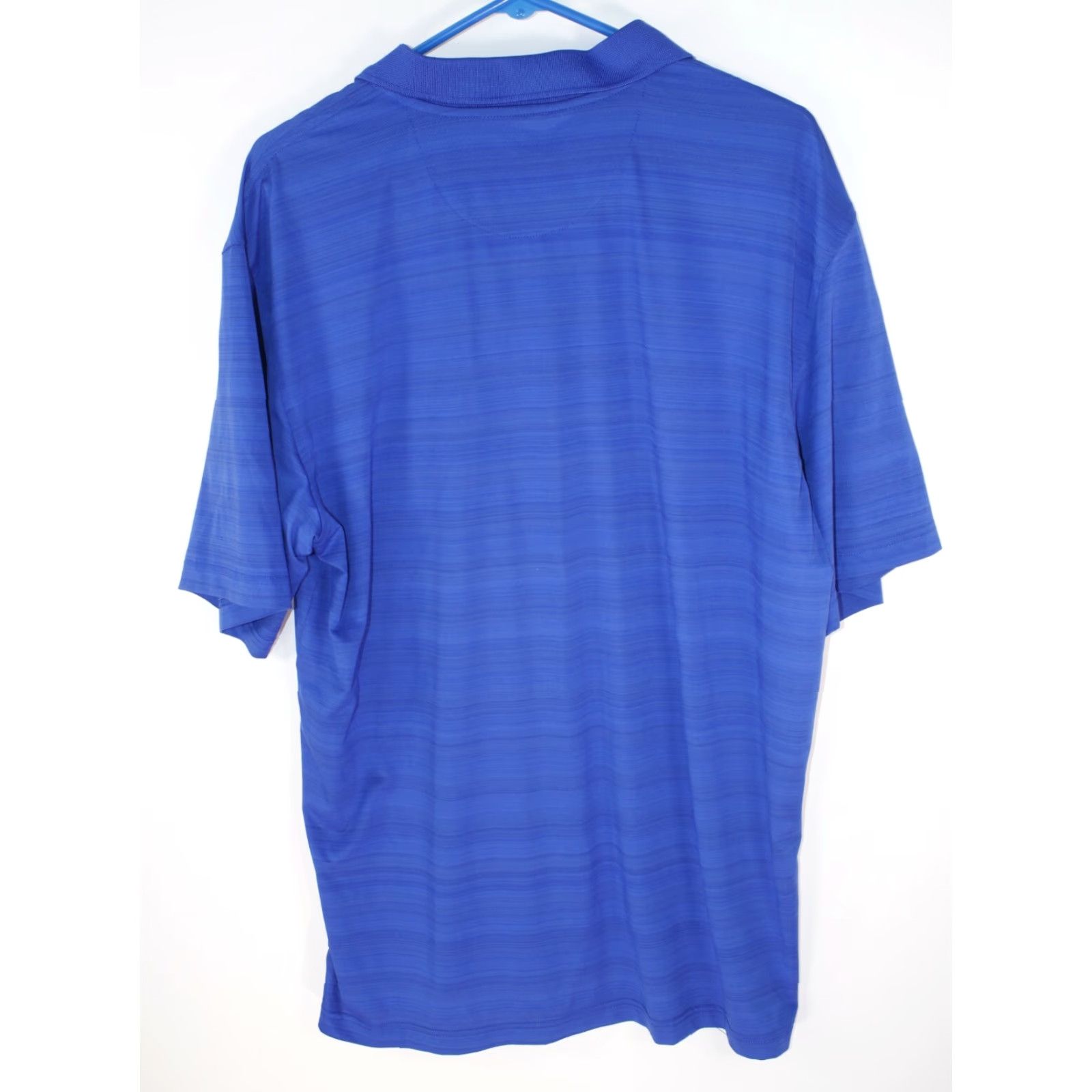 George George Knit Blue Striped Golf Polo Shirt Men's Adult Large 42-44 Size US L / EU 52-54 / 3 - 3 Thumbnail