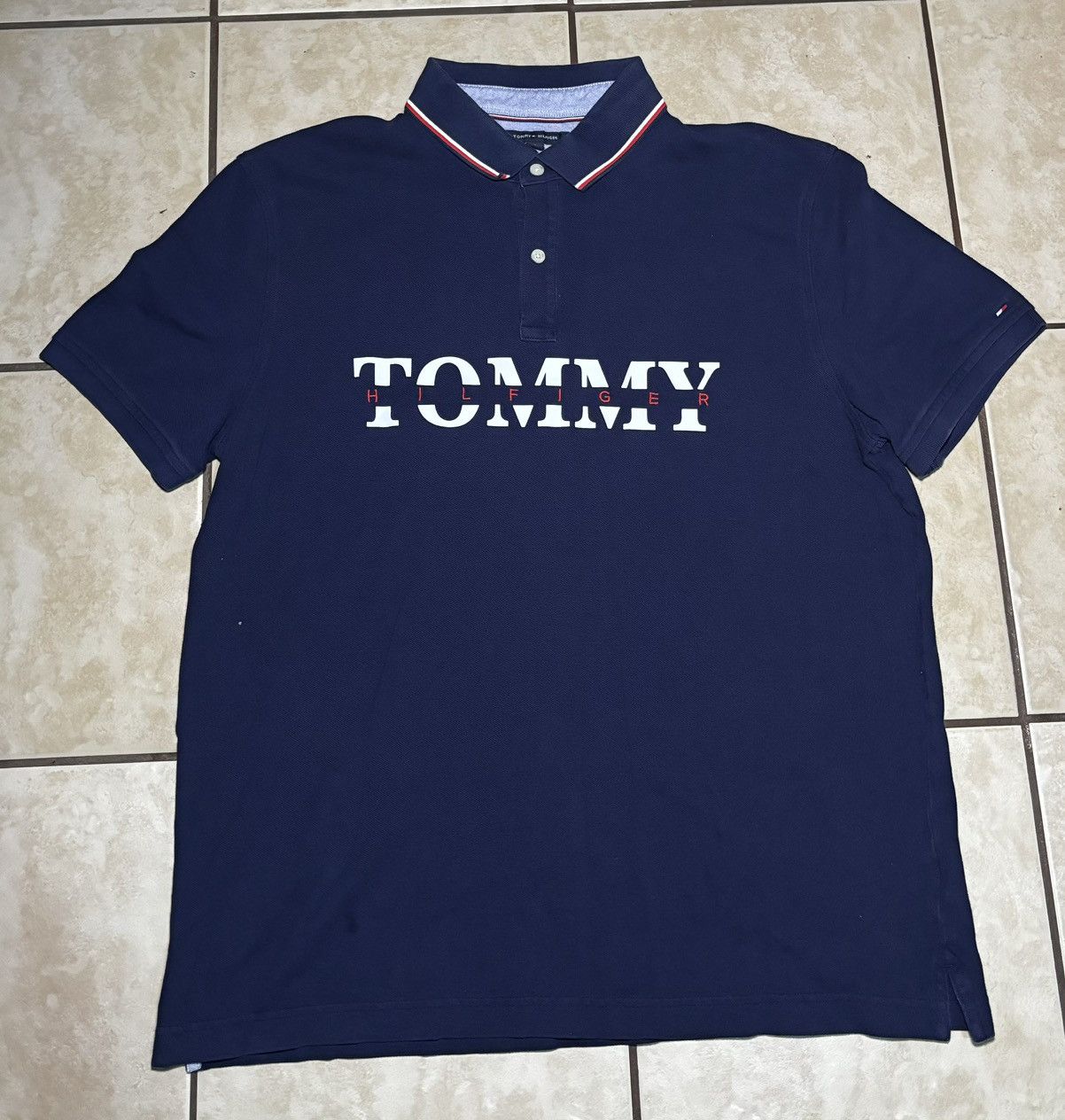 Tommy Hilfiger Navy Tommy Hilfiger cotton polo shirt Size US M / EU 48-50 / 2 - 1 Preview