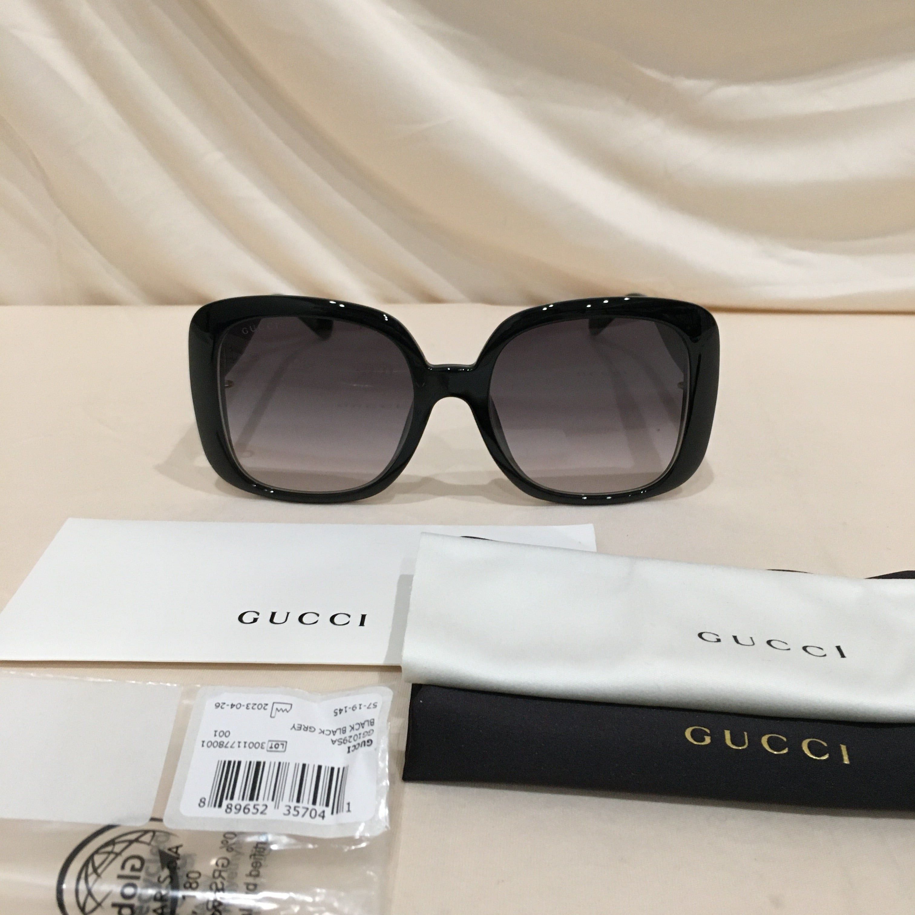 image of Gucci Black Large Sunglasses Sku Gg1029Sa, Women's