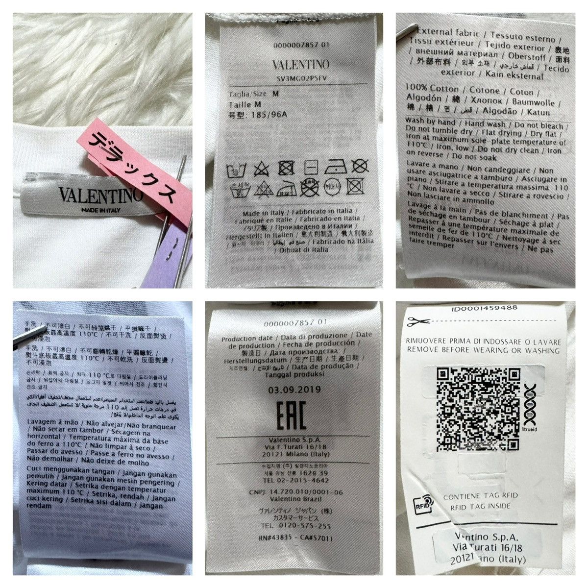 Valentino Authentic, Excellent Condition Valentino VLTN Logo T-Shirt Size US M / EU 48-50 / 2 - 2 Thumbnail